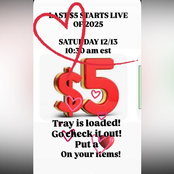LIVE SATURDAY 12/13 at 10:30am est | 7:30am pct | Throw on a ♥️ To BE NOTIFIED - Picture 1 of 6